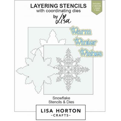 Lisa Horton Crafts Layering Stencils + Stanze - Snowflake